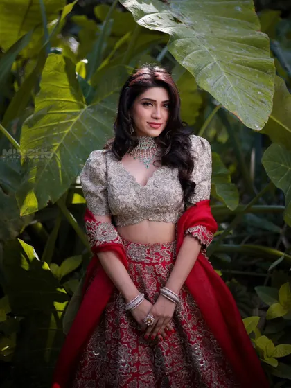 Mahima looking poised and confident. The makeup is a perfect example of my signature soft glam, enhancing her features without being overpowering.