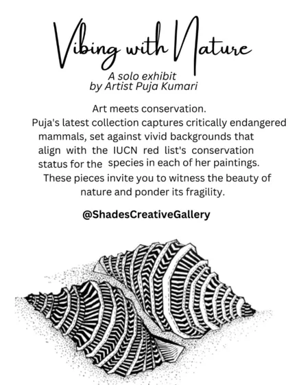 Announcements for our curated exhibitions, such as "Vedic Vibrations," "Vibing with Nature," and "Contemporary Zen Art." Follow us to stay updated on upcoming shows and discover new artists and themes.