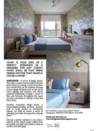 An excerpt from our interview where I share my idea of a perfect residence. For me, it's about creating comfort and warmth through textures, lighting, and, most importantly, personalization.