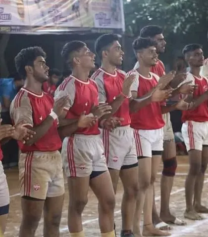 Our junior team lined up and applauding during the tournament ceremony.