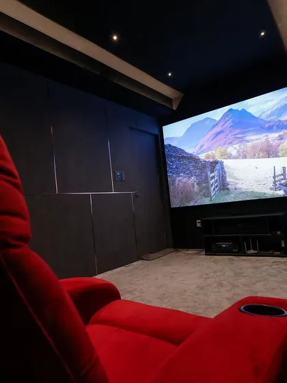 A duplicate of 124, this shot from the recliner's perspective gives a great sense of the immersive viewing experience.