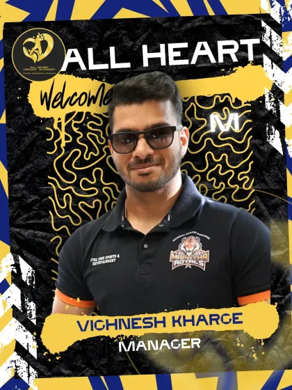The man behind the scenes, our manager Vighnesh Kharge. He ensures everything at the academy runs like clockwork, from planning to execution.