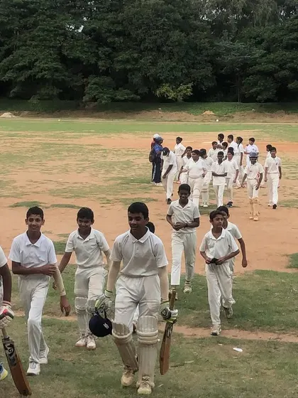 Scenes from our U-14 cricket practice matches. These games are essential for honing skills and building team cohesion before competitive tournaments.