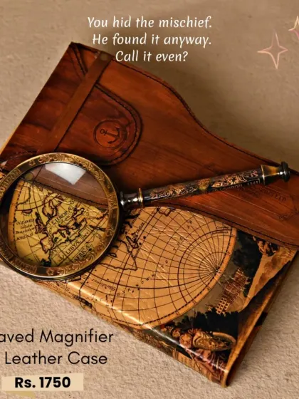 For the sibling with a love for adventure, this engraved magnifier with a leather case is a unique and thoughtful gift. It's a vintage-inspired piece that's both decorative and functional.