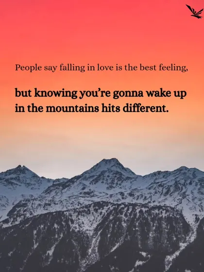 People say falling in love is the best feeling, but we think waking up in the mountains hits different. Let us show you what we mean.