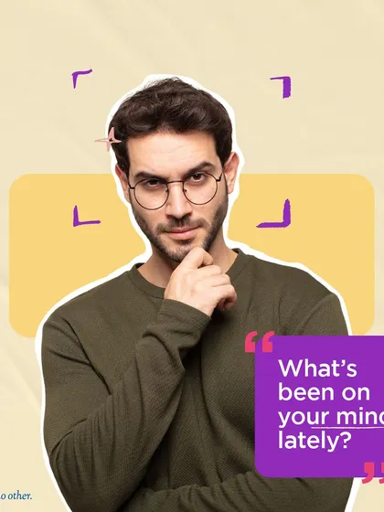 A simple, open-ended question like "What's been on your mind lately?" can create a space for him to share without pressure. It shows you care about his inner world.
