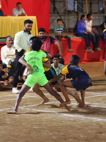 Young players in action, learning the fundamentals of raiding and defending.