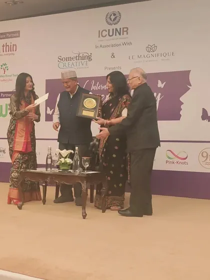 I was deeply honored to receive the Lifetime Achievement award for my work in women empowerment and gender justice. Here I am accepting the award from former Chief Minister Harish Rawat in New Delhi. This recognition is not just for me, but for every woman whose fight for justice I have been a part of.