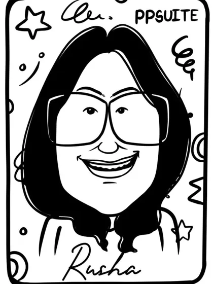 Another creative digital sketch from our event in Surat. We can add fun graphic elements to make each digital portrait unique.