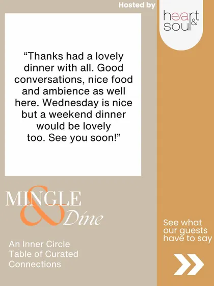 This guest enjoyed the good conversations, food, and ambiance. It shows that the entire experience matters, not just the introductions.