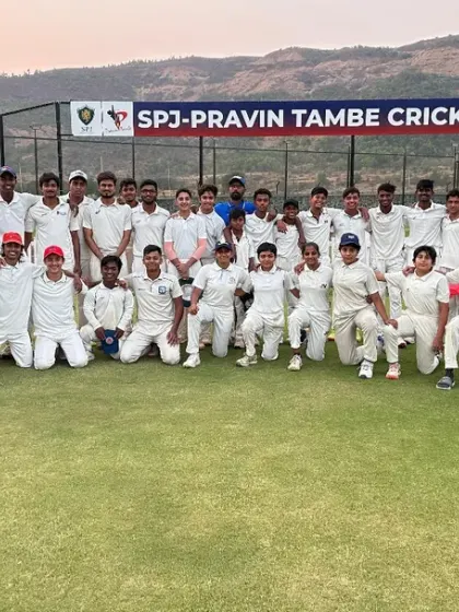 Another large group of our student athletes and coaches gathered on the pristine grass of our Lonavala cricket ground.