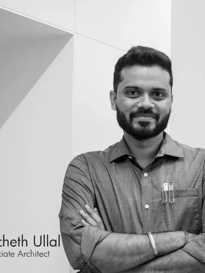 A portrait of Sacheth Ullal, Associate Architect and Urban Designer, a key member of our growing team.