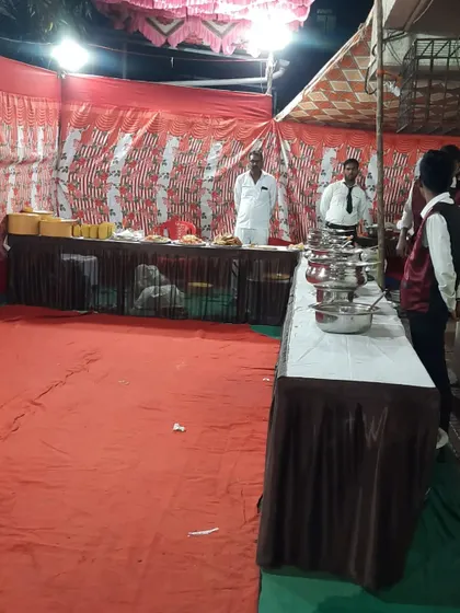 The catering and buffet setup for the event in Vashi.