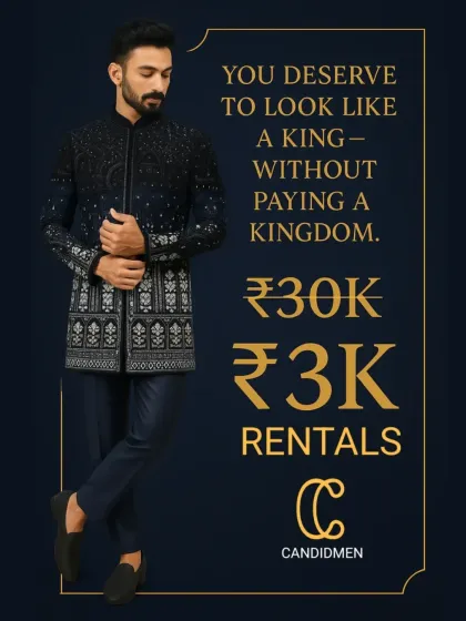 This designer piece is worth ₹30,000. But you can rent it for just ₹3,000. No guilt, no splurge, just royalty on rent. Walk into your next event like you own the spotlight, because you do.