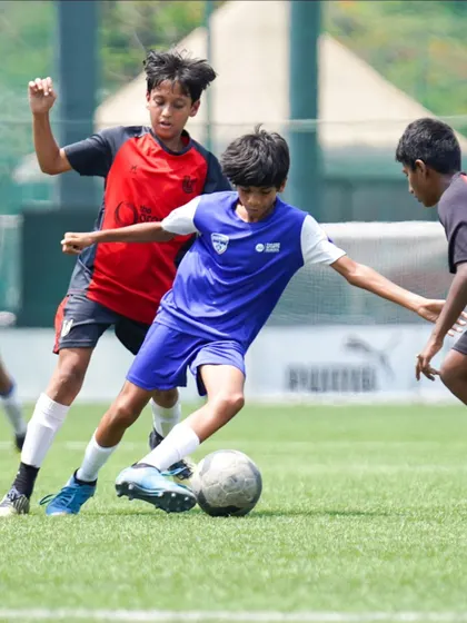 Our U15 residential team in action during their DPDL clash, where their offensive strategy led to a decisive 6-0 victory.