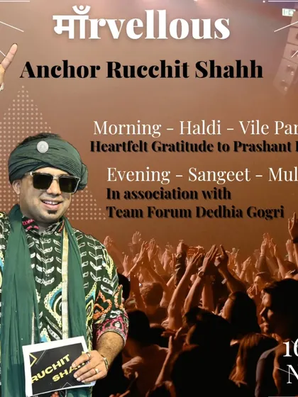 All set to rock today with a Haldi in the morning and a Sangeet in the evening with the melodious Forum Dedhia Gogri.