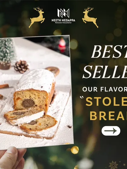 My Stollen Bread is a bestseller for a reason. This festive loaf, with its marzipan center, is the ultimate holiday treat.