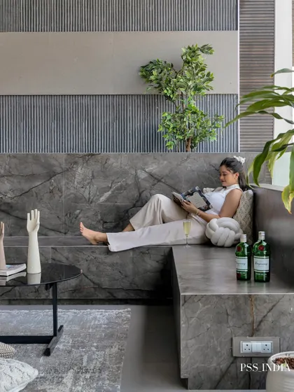 Your home should be a sanctuary, and that includes your outdoor spaces. I styled this modern marble deck with soft, knitted cushions and sculptural decor to create a chic yet comfortable lounge area for relaxing with a book or enjoying a drink with friends.