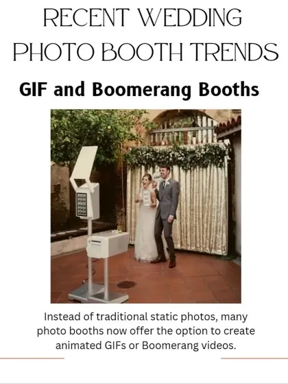 This post discusses the trend of GIF and Boomerang booths, which offer a fun, animated alternative to traditional static photos at events.