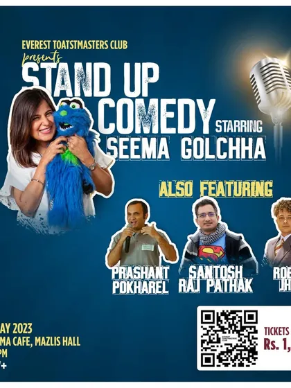 A different poster design for the Everest Toastmasters comedy show.
