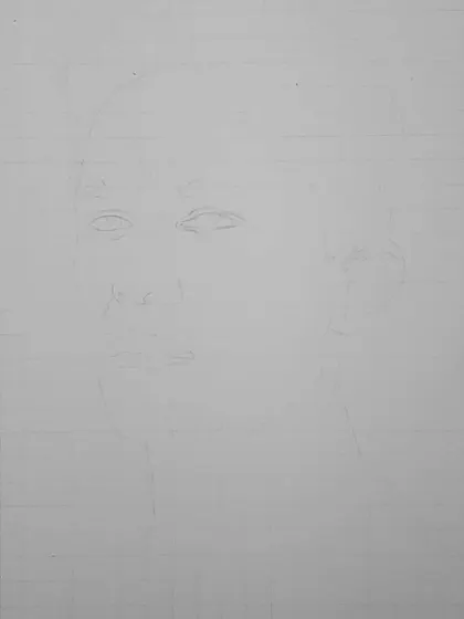 A detailed look at the 22 hours it took to draw Sunil Chhetri. You can see how I start with the eyes and build the portrait from there using the grid method.