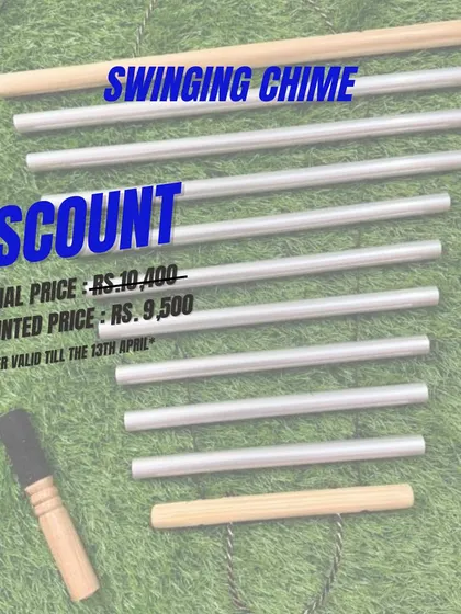 A special offer on our signature swinging chimes. Each pipe is meticulously tuned to a healing frequency, ensuring long-lasting sounds and powerful vibrations for an immersive sonic experience.