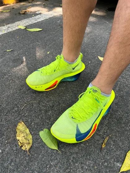 The right gear is essential. A last-minute change to an interval workout meant bringing out the Nike Alphaflys for some speed work.