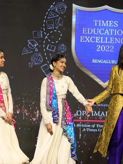 A moment on stage with actress Mrunal Thakur after our performance. It's always humbling to meet and interact with fellow artists who appreciate our work.