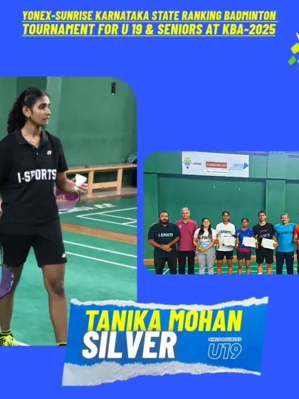 Tanika Mohan's impressive run at the state ranking tournament culminated in a Silver medal in the U19 Girls Singles category.