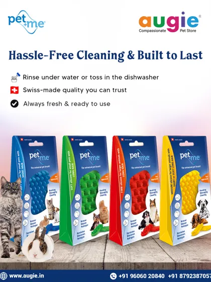 The Pet+Me brushes are hassle-free and built to last. You can simply rinse them under water or toss them in the dishwasher. The Swiss-made quality means they're always fresh and ready to use.