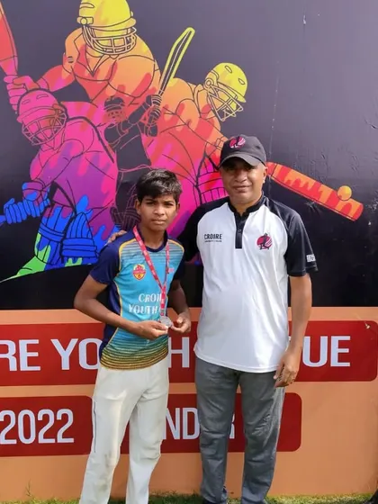 The best batter award being presented. Rivaan's 74 off 48 balls was a display of pure class.