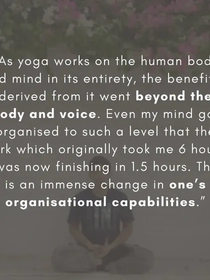 Another insight from Akash on how yoga helped organize his mind, drastically improving his productivity and organizational capabilities.