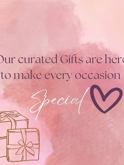 My curated gifts are here to make every occasion special. This graphic captures the essence of what I do: creating thoughtful gift hampers filled with love and care to help you celebrate life's moments.
