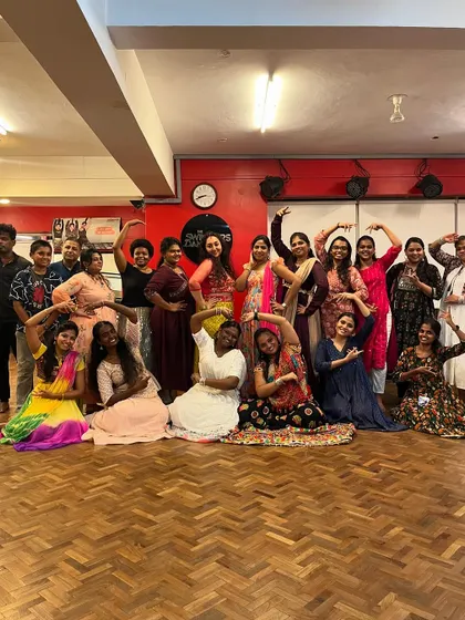 Our ladies' batch looking stunning in their traditional wear for Garba Night. It was a night of elegance, fun, and dance.