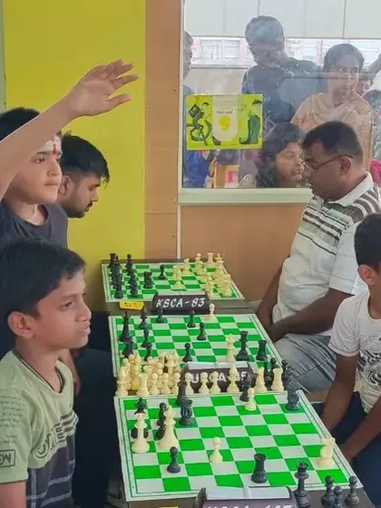 Players signal the completion of their game. Every match is a learning experience, regardless of the outcome.