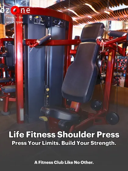 Target your deltoids with the Life Fitness Shoulder Press. This machine ensures a controlled and effective movement for building upper body strength and posture.