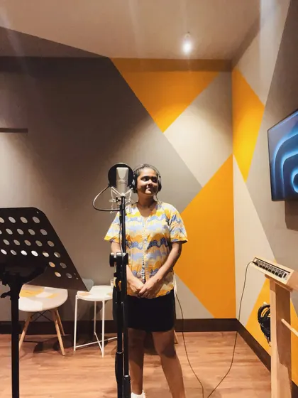This is my happy place, the recording studio. A professional setup is essential for capturing high-quality vocals and bringing the production to life.
