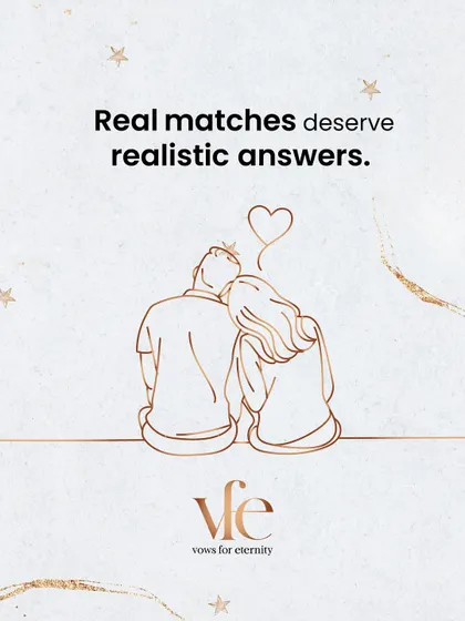 Real matches deserve realistic answers. The search for a life partner is too important for superficiality. We start with you, and we go deep.