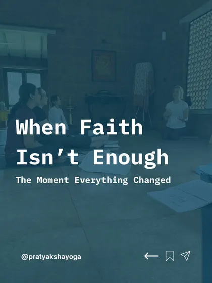 "When Faith Isn't Enough." This graphic is the start of a story about moving from passive belief to active practice, a core theme in our philosophical discussions.