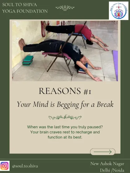 Your mind is begging for a break. This supported stretch with a chair is a perfect way to give your brain the rest it needs to recharge and function at its best.