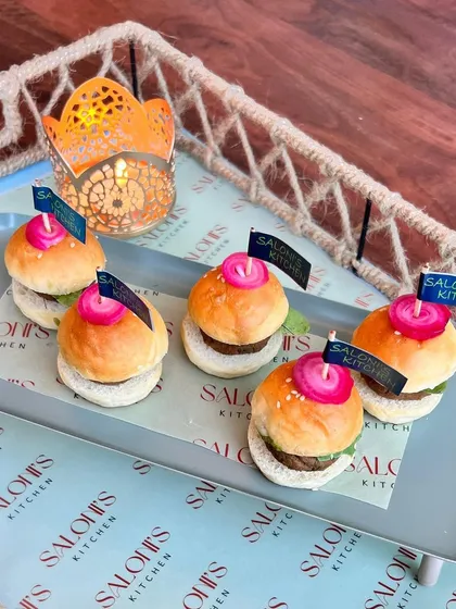 These are my Mutton Galouti Sliders, featuring a melt-in-your-mouth galouti kebab in a soft mini bun. They are a sophisticated and indulgent appetizer for any celebration.