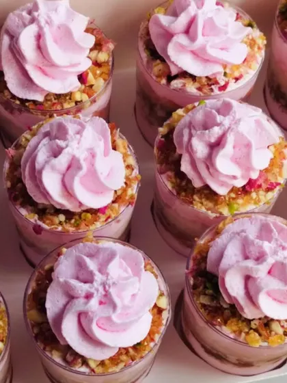 Here I've given a modern twist to a traditional favorite. These are my Rose Chikki dessert cups, a fusion dessert that elevates the classic sweet into something new and exciting.