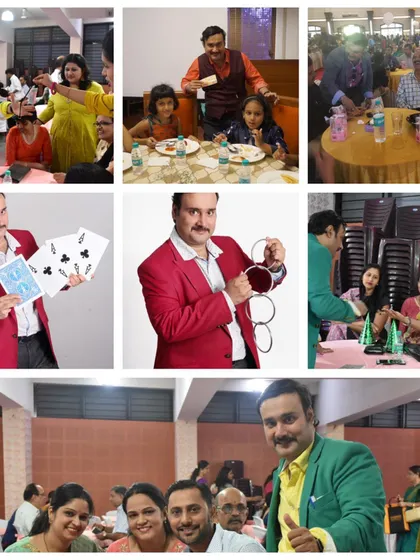 A snapshot of the variety I bring to my events. Whether I am performing close up magic for children at a family gathering or classic illusions on a grand stage, I always connect with the audience.
