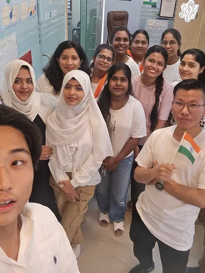 A happy selfie from our Independence Day celebration. We are proud to have a diverse community of learners from all over, united by the goal of mastering the English language and building a brighter future.