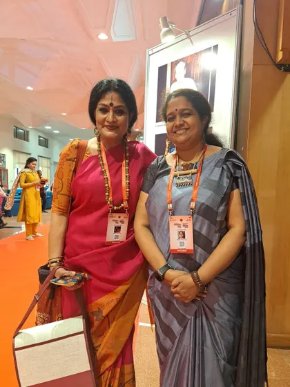 With another esteemed artist at the festival.