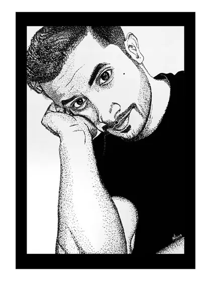A stippling portrait I created. I believe every portrait I make is not just of the person, but also a reflection of my own feelings and focus during the process.