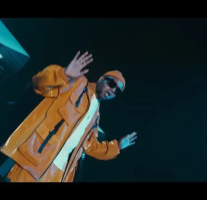 Another dynamic shot of Benny Dayal from the BGMI music video. The angle and his pose highlight the details of the custom-styled outfit.