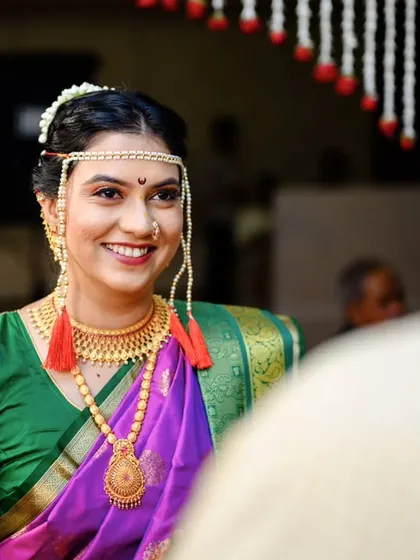 The look of love. The way Poorva smiles at Pushkar from across the antarpat is a memory they will cherish forever.