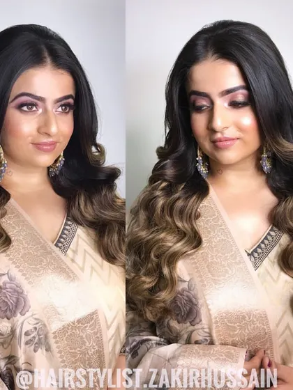 A classic Hollywood waves look with a modern twist, featuring beautiful ombre hair coloring.
