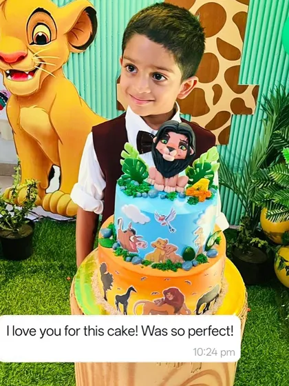 "I love you for this cake! Was so perfect!" This message from the mom of the birthday boy with the Lion King cake absolutely made my day.